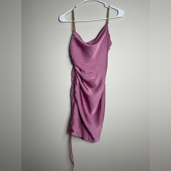 ASTR Trista Satin Rhinestone Strap Mini Dress - Picture 4 of 14